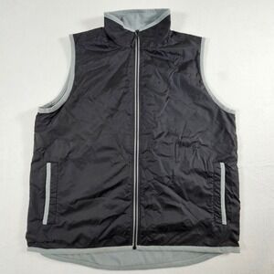 Prospirit Vest Mens Large Black Full Zip Fleece Lined Nylon Shell High Neck